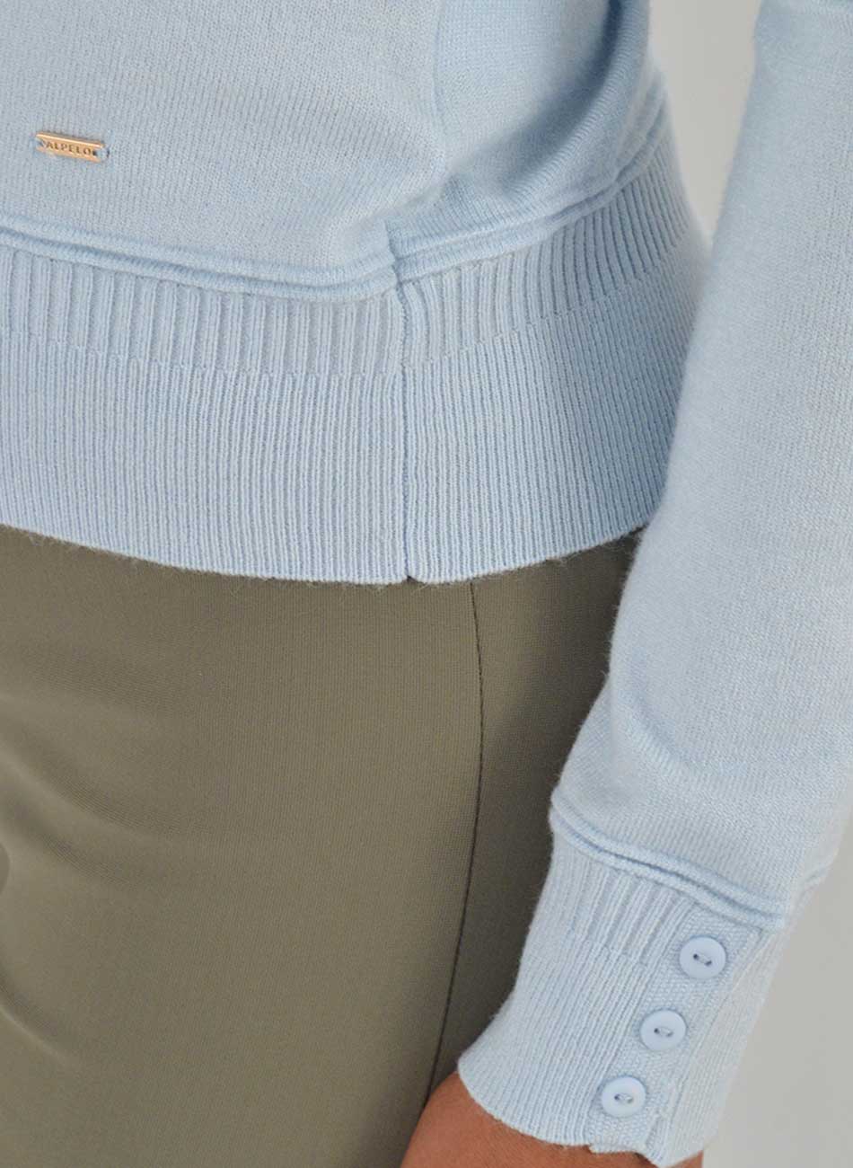 Blusa B�sica Promo Alpelo Azul - Foto 2