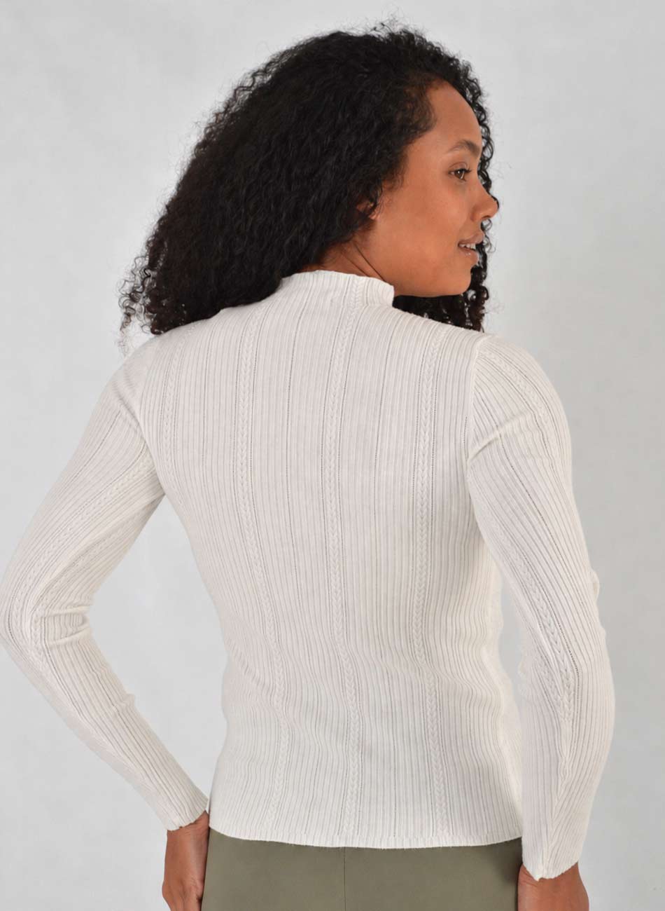 Blusa B�sica Canelada Promo Alpelo Branco - Foto 2