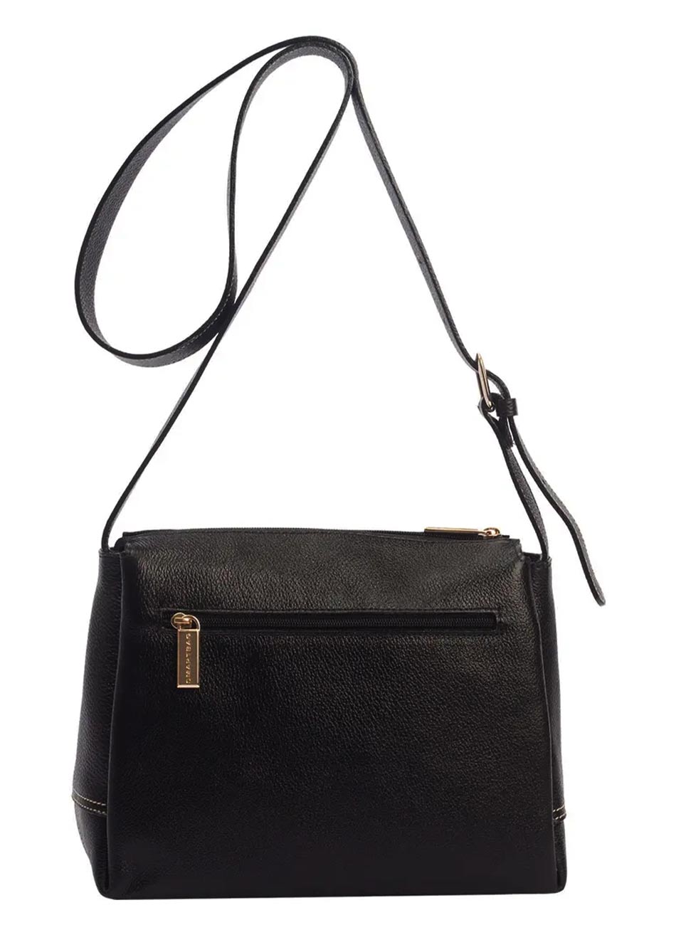 Bolsa Transversal Couro Preto Smartbag  - Foto 3