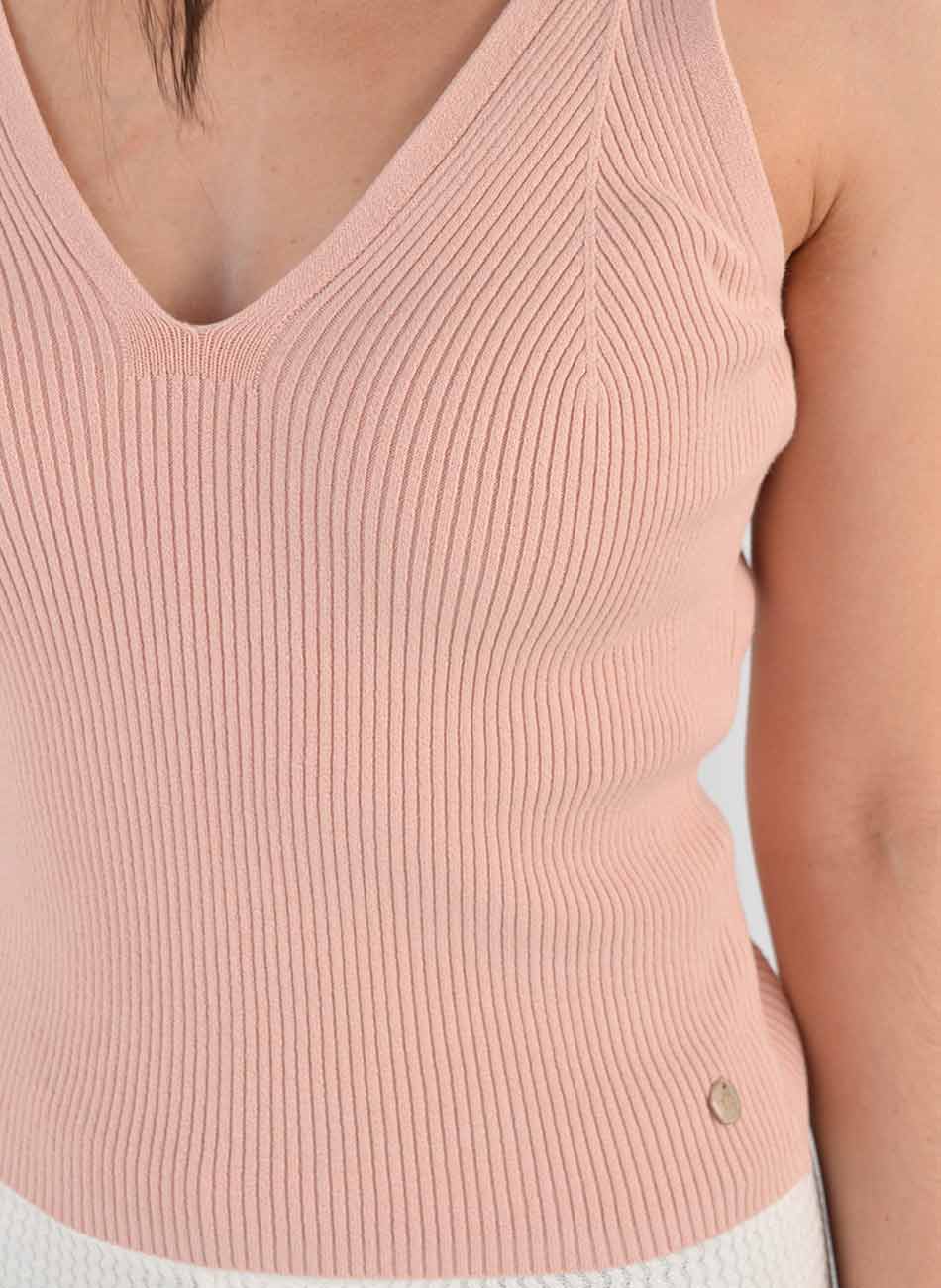 Regata Tricot Algod�o Biamar Rose - Foto 3