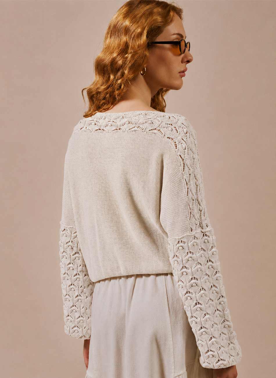 Blusa Tricot Ponto Ostra Biamar Algod�o - Foto 2