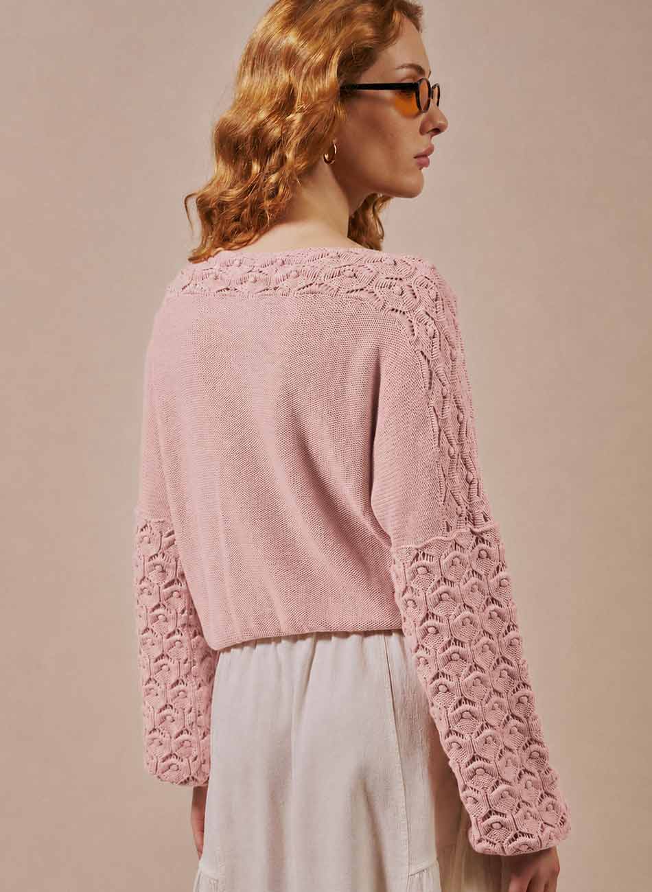 Blusa Tricot Ponto Ostra Biamar Rose - Foto 3