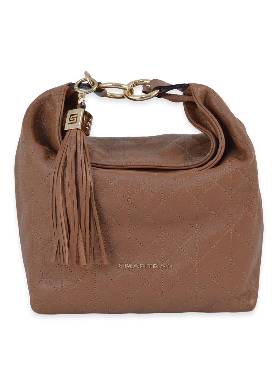 Bolsa Couro Floater Matelass� Caramelo Smartbag - Foto 6
