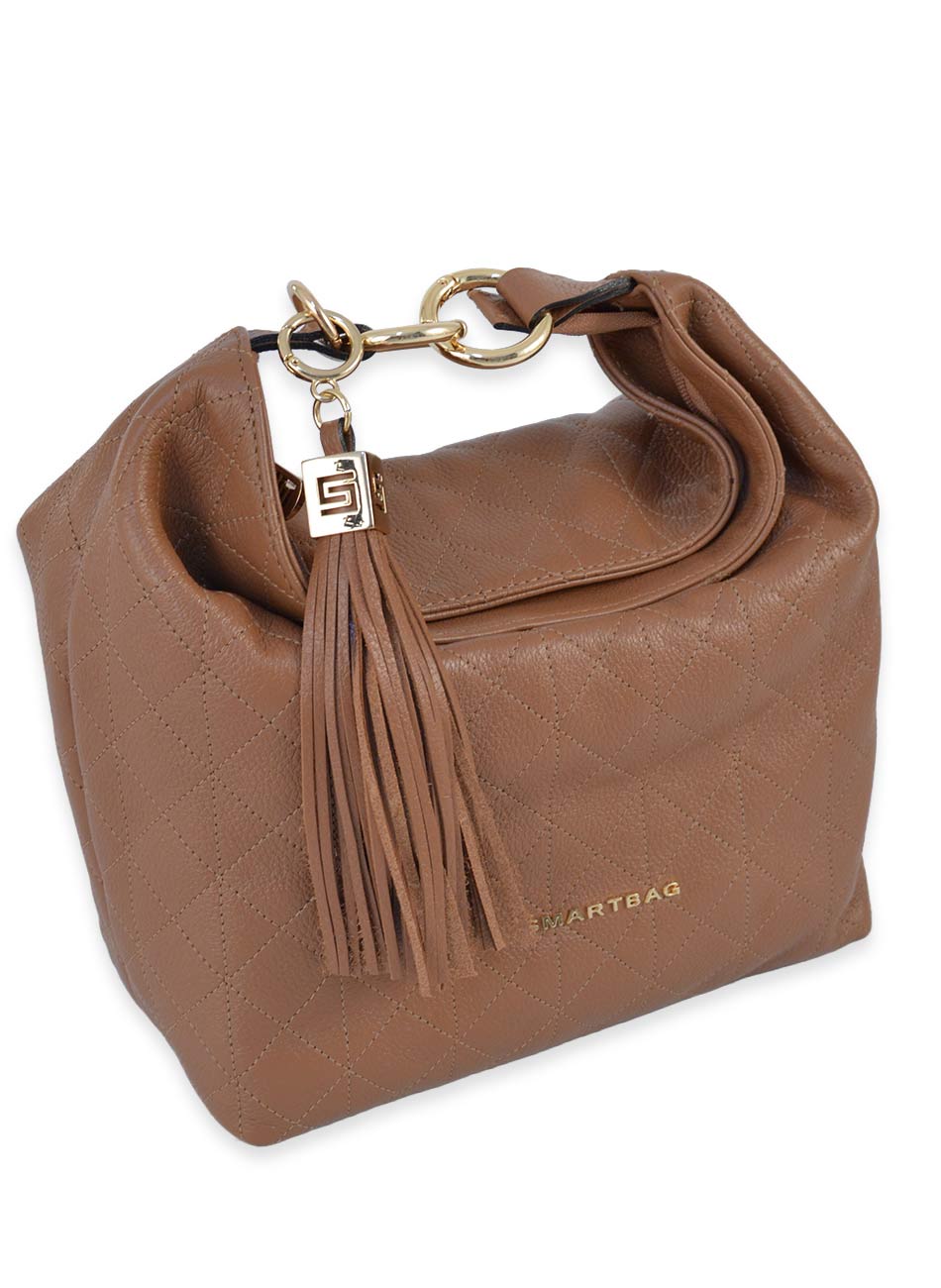 Bolsa Couro Floater Matelass� Caramelo Smartbag - Foto 7