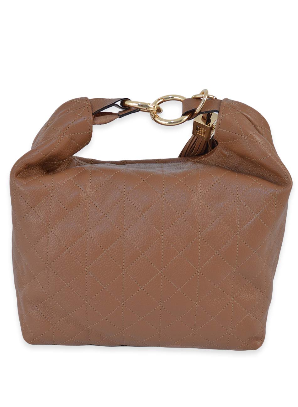 Bolsa Couro Floater Matelass� Caramelo Smartbag - Foto 8