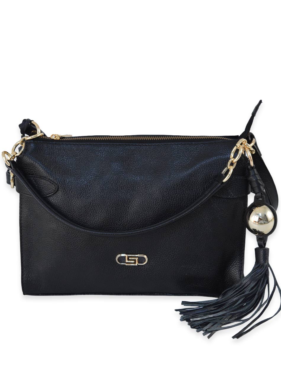 Bolsa Floater Preto Couro  - Foto 1