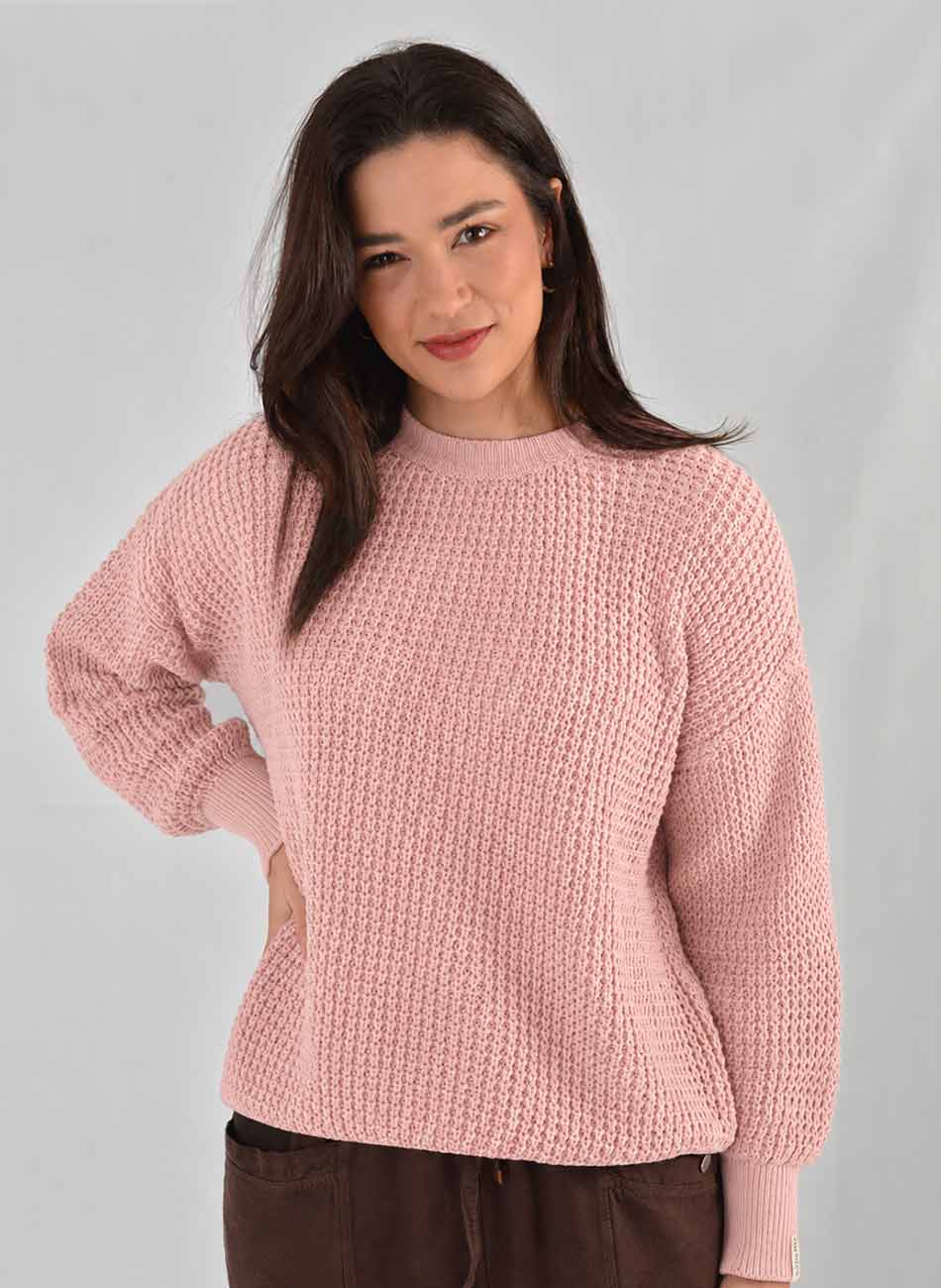 Blusa Tricot Algod�o Biamar Rose - Foto 1