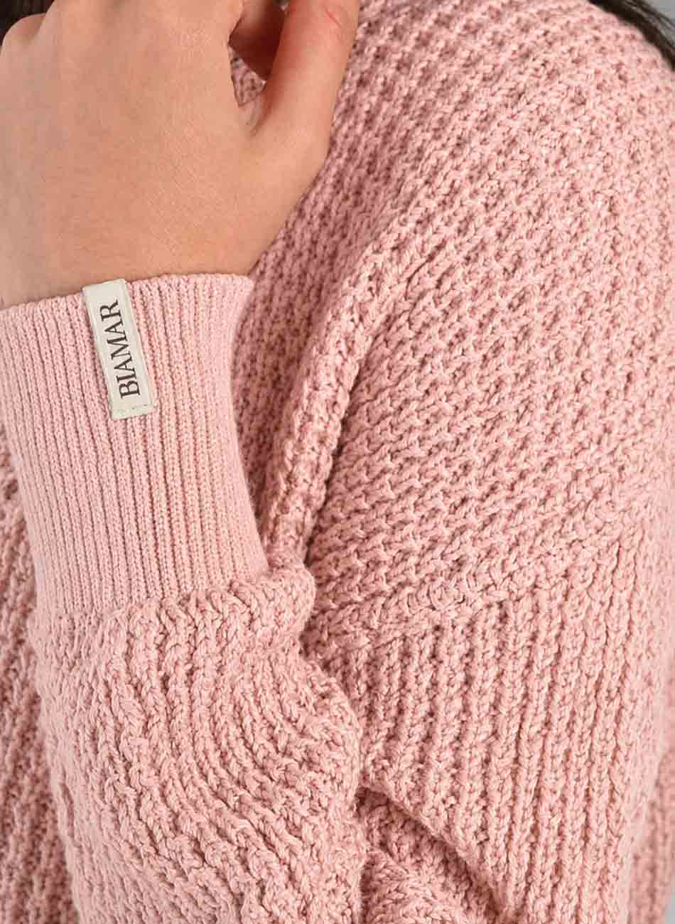 Blusa Tricot Algod�o Biamar Rose - Foto 3