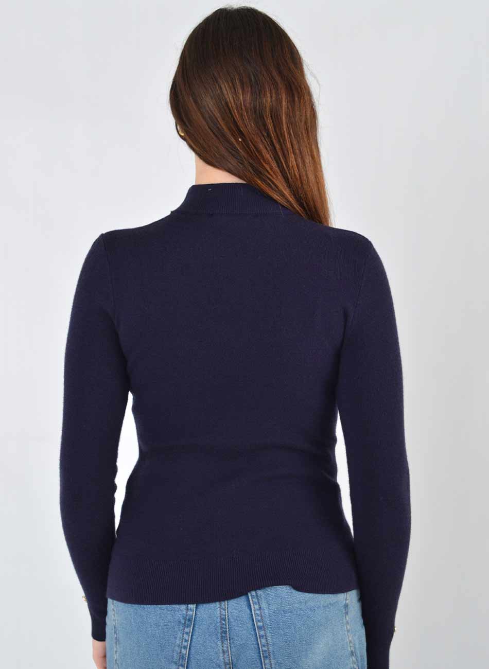Blusa B�sica Promo Alpelo Marinho Blue Night Gola - Foto 3