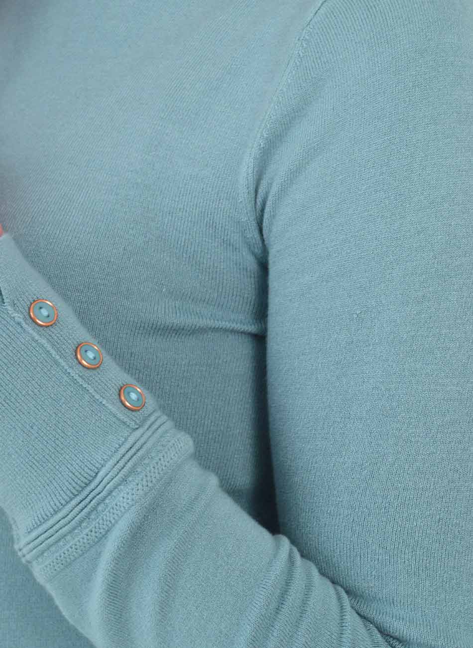 Blusa B�sica Promo Alpelo Azul Blue Stone Gola Soft - Foto 2