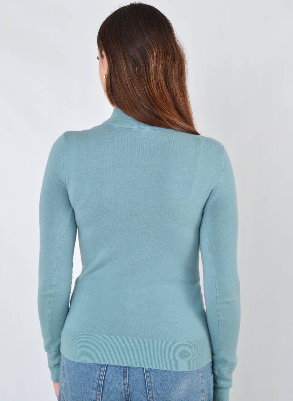 Blusa B�sica Promo Alpelo Azul Blue Stone Gola Soft - Foto 3
