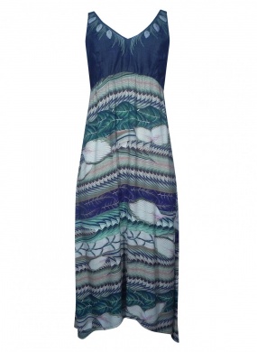Vestido Midi em Viscose Reserva Natural - Cor Verde