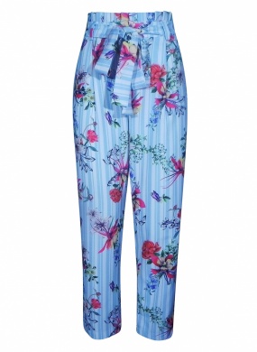 Cal�a Clochard em Crepe Estampado Kesses