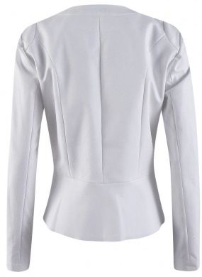 Blazer Peplum em Sarja Trappiche Cor Off White