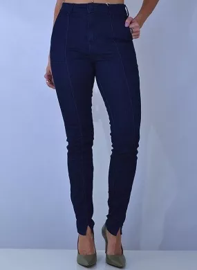 Calça Jeans Cigarrete Friso Frontal Flor de Lis  - Foto 2