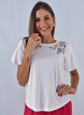 Blusa Reserva Natural algod�o branco - Foto 1