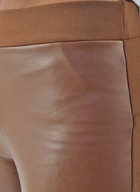 Legging Couro Fake Gatos e Atos Caramelo - Foto 2