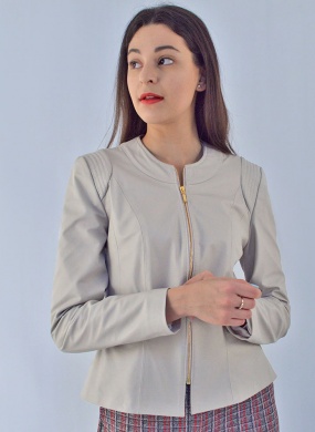 Jaqueta Couro Leg�timo Trappiche Cor Fendi - Foto 2