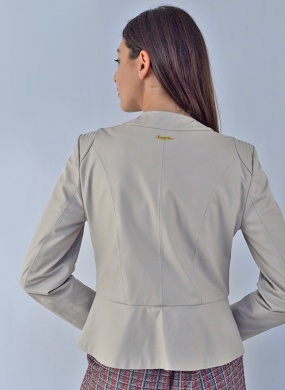 Jaqueta Couro Leg�timo Trappiche Cor Fendi - Foto 4