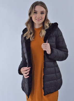 Jaqueta Estofada Revers�vel Alpelo Preto - Foto 1