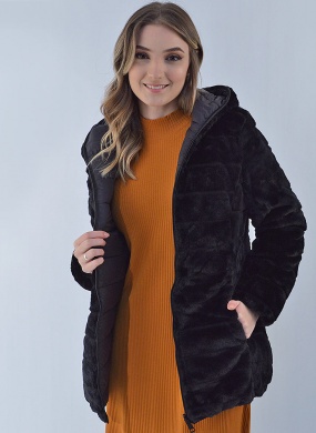 Jaqueta Estofada Revers�vel Alpelo Preto - Foto 4