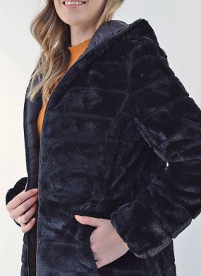 Jaqueta Estofada Revers�vel Alpelo Preto - Foto 5