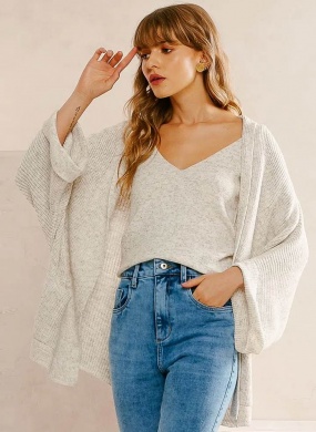 Casaco sales kimono tricot