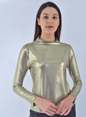 Blusa Manga Longa Betelgeuse Dourado - Foto 1