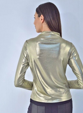 Blusa Manga Longa Betelgeuse Dourado - Foto 2