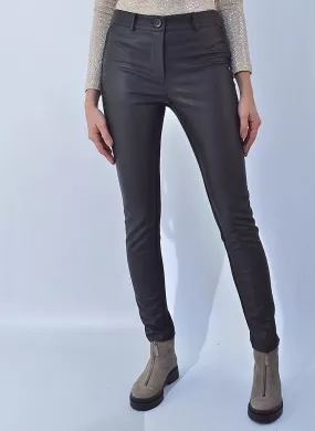Calça Couro Fake Betelgeuse Preto - Foto 1