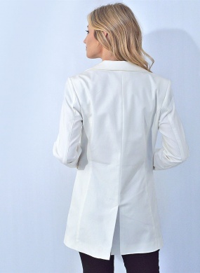 Blazer Alongado Sarja Trappiche Off White - Foto 3