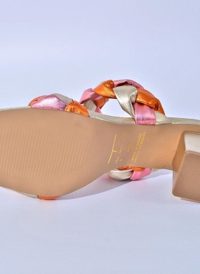Sand�lia Couro Tabita Champagne - Foto 2
