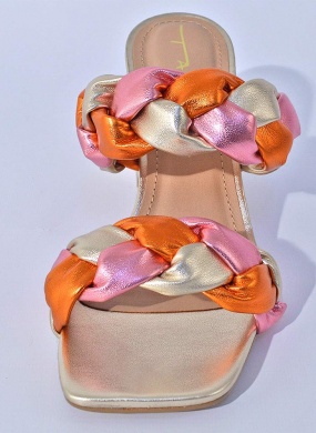 Sand�lia Couro Tabita Champagne - Foto 3