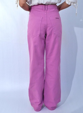 Cal�a Sarja Wide Leg Flor de Lis Orquidea - Foto 2