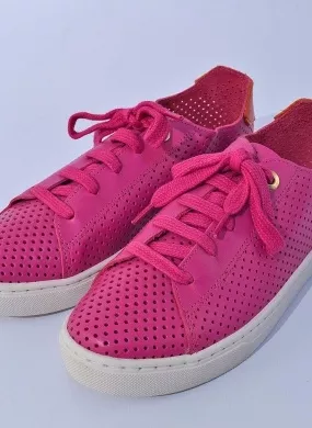 Tênis Couro Vazado Giulia Domna Pink - Foto 1