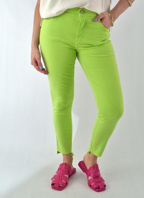 Cal�a Sarja Skinny Flor de Lis Lima - Foto 1