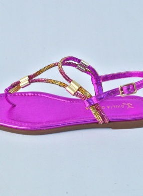 Sand�lia Rasteira Giulia Domna Cor Orqu�dea - Foto 3