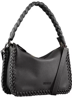Bolsa Crossbody Couro Linea Bella Preto - Foto 1