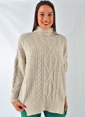 Blusa Tricot  Biamar Oversized com Tran�as - Foto 1