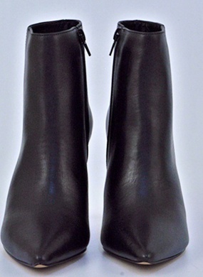 Bota Couro Preta Cano M�dio Bico Fino - Foto 2