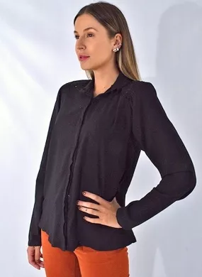 Camisa Voil Preta  Reserva Natural - Foto 1
