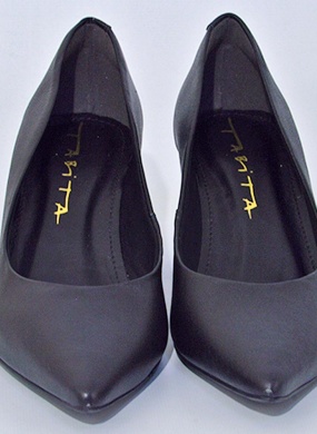 Scarpin Couro Preto Tabita - Foto 1