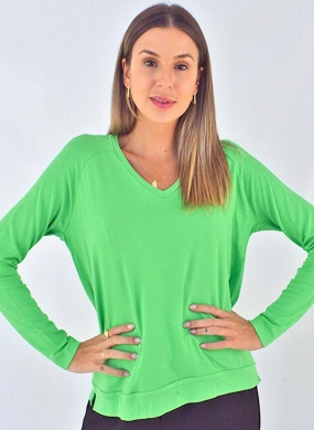 Blusa Raglan Declari Verde - Foto 1