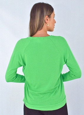 Blusa Raglan Declari Verde - Foto 3