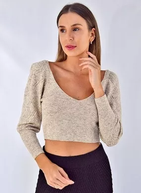 Top em Malha Haes Mescla Natural - Foto 1