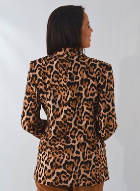 Blazer Animal Print Sem Fechamento Donna Ritz  - Foto 2