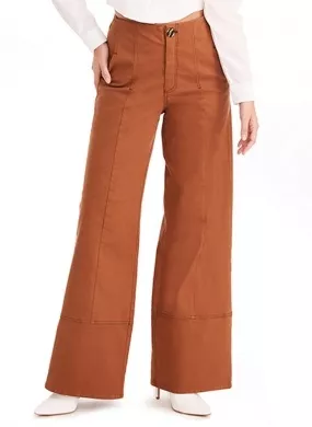 Calça Pantalona Sarja Cor Cacau Reserva Natural  - Foto 2