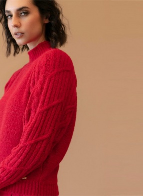 Blusa Biamar Cava Ragl� Vermelho - Foto 1