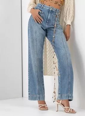 Calça Wide Leg Jeans Lez a Lez  - Foto 1