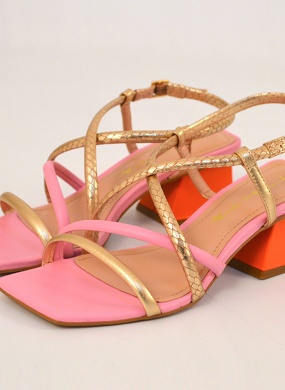 Sand�lia Couro Multicolor  Tabita - Foto 1